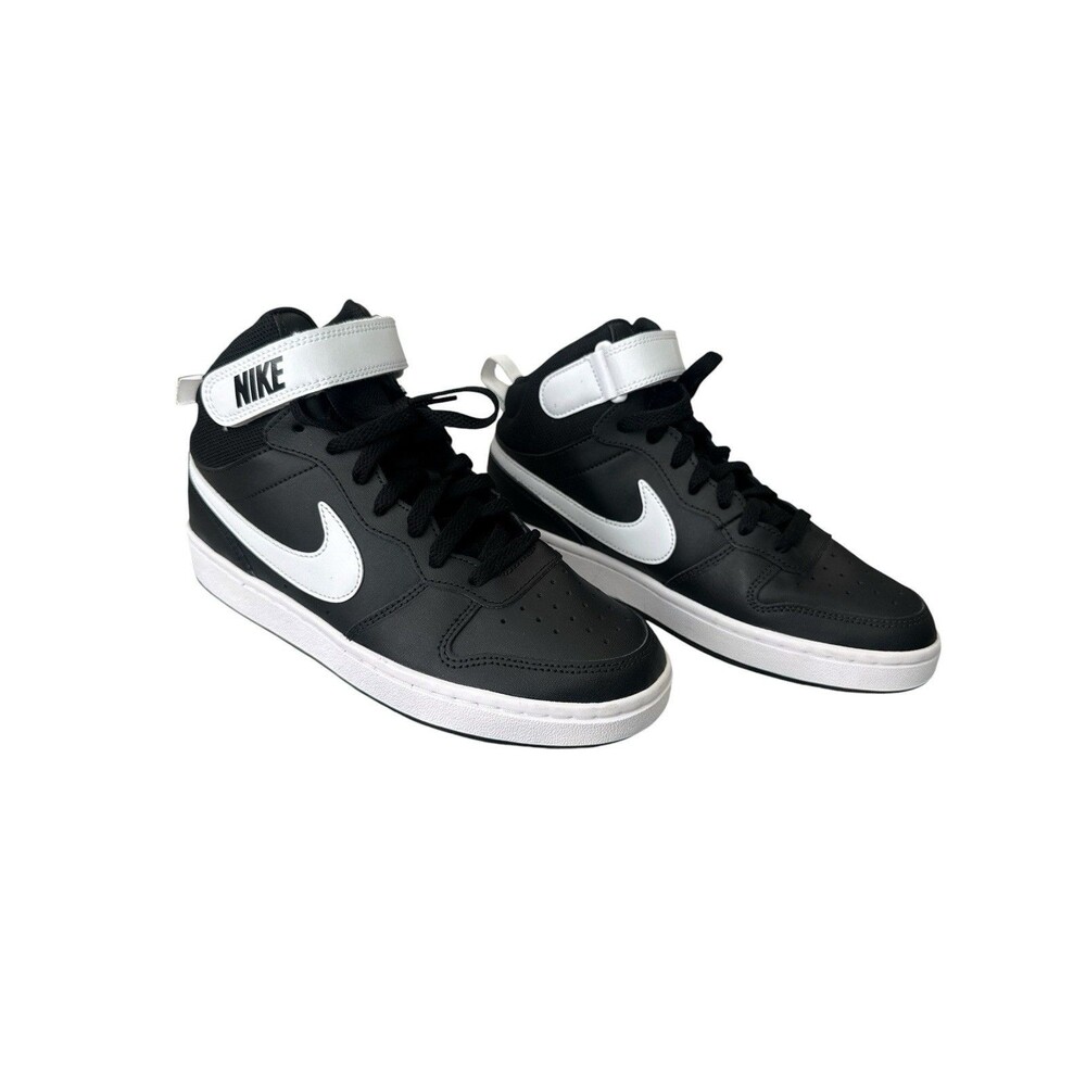 Big Kid's Nike Court Borough Mid 2 (GS) Black/White CD7782 010 Youth 7